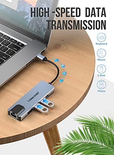 Lemorele 6-in-1 USB-C Hub with HDMI and Ethernet