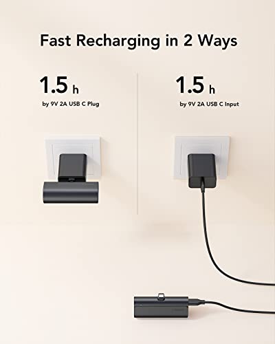 2 Pack USB-C 5000mAh Portable Fast Chargers