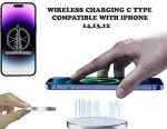 15W Wireless Charger with USB-C Cable for iPhone/Samsung