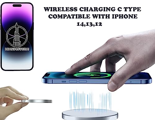 15W Wireless Charger with USB-C Cable for iPhone/Samsung