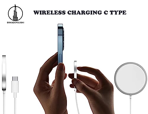 15W Wireless Charger with USB-C Cable for iPhone/Samsung