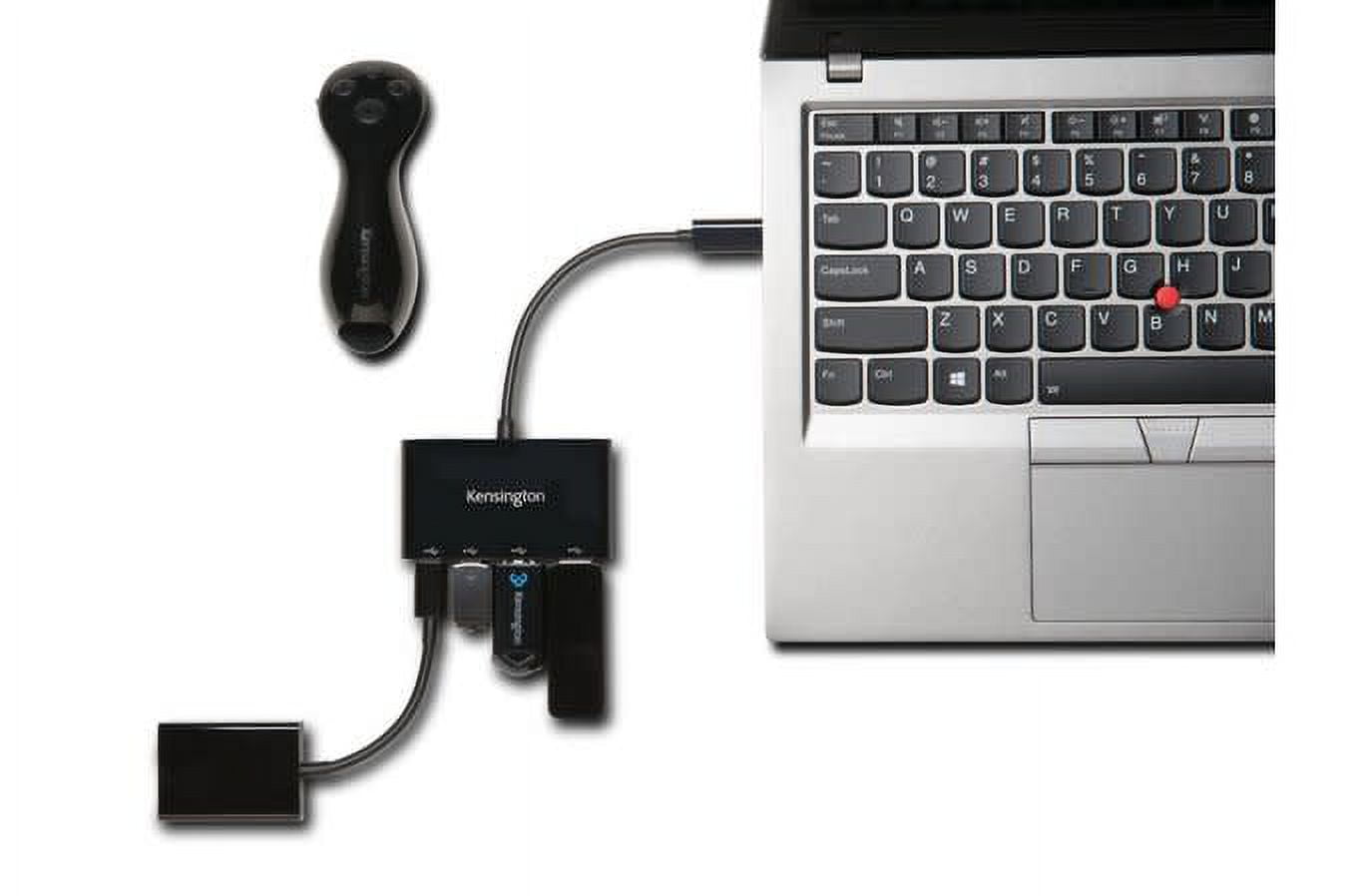 Kensington USB-C 4-Port Hub in Black