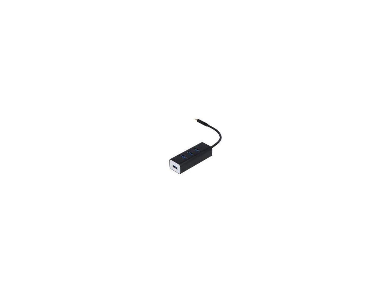 Visiontek USB-C 4-Port Hub Adapter, Black