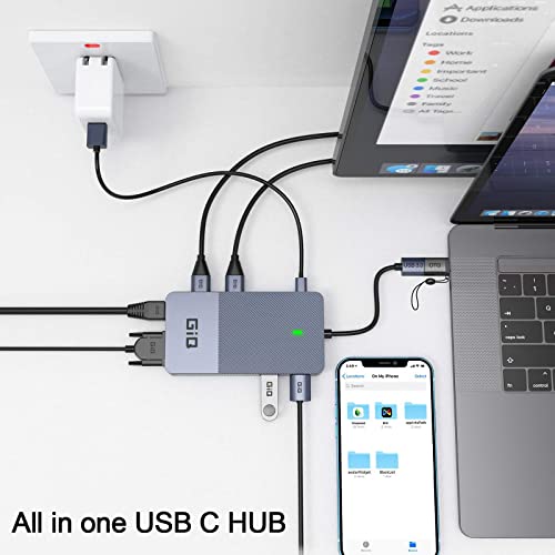 Giq USB C Docking Station for Dual Monitors