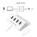 4-Port USB-C Hub Splitter for PC and MacBook