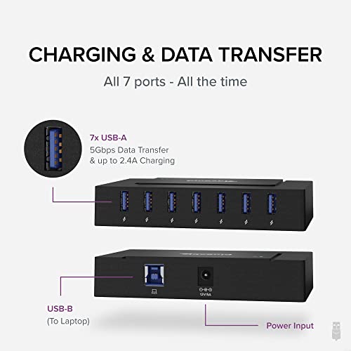 Plugable 7-in-1 USB-C Powered Hub for Laptops