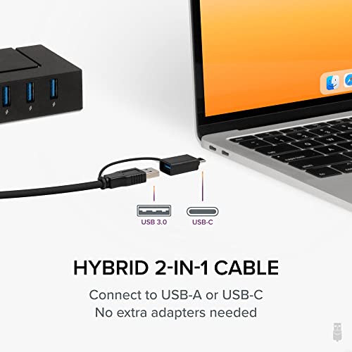 Plugable 7-in-1 USB-C Powered Hub for Laptops