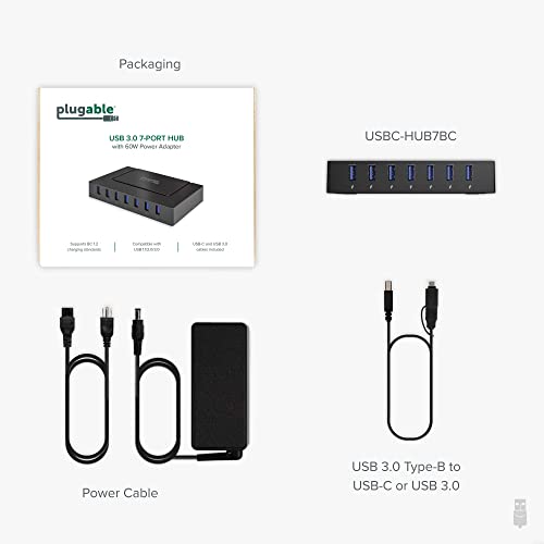 Plugable 7-in-1 USB-C Powered Hub for Laptops
