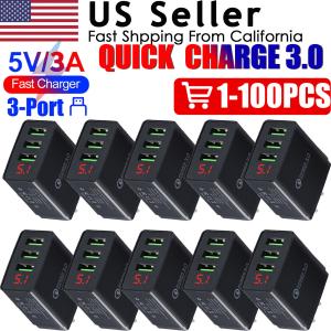 USB-C 3-Port Fast Charger Hub with QC3.0