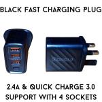 4-Port Fast USB-C Wall Charger Adapter UK