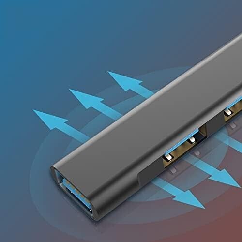 4 Port USB-C Type C Hub for Multiple Devices