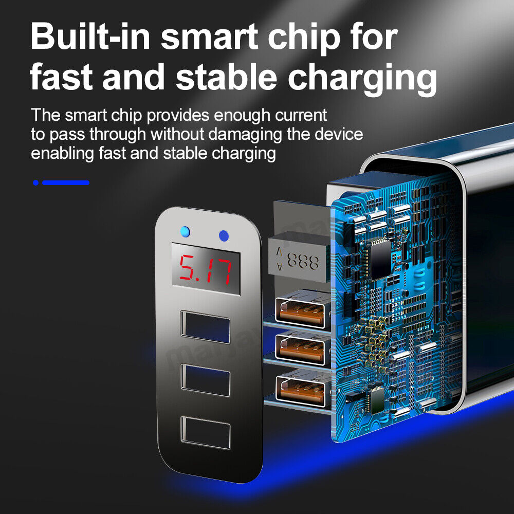 3-Port Quick Charge USB-C Wall Charger Set