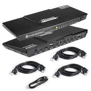 TESmart 4-Port HDMI & USB-C KVM Switch
