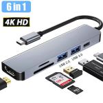 6-in-1 USB-C Hub with 4K HDMI and USB 3.0
