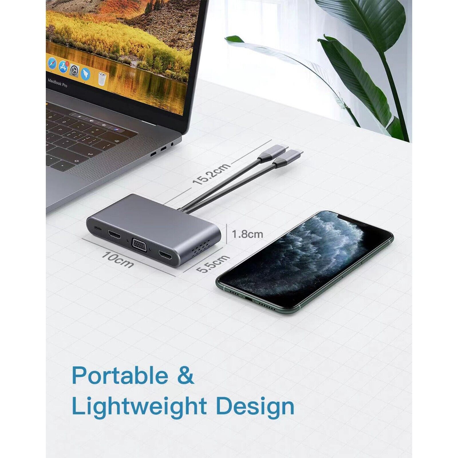 8-in-2 USB-C Hub with 4K HDMI Output