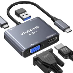 4-in-1 USB-C to HDMI VGA Adapter