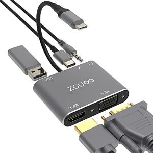 ZCUOO 5-in-1 USB-C Multiport Adapter for Laptops
