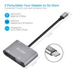 ZCUOO 5-in-1 USB-C Multiport Adapter for Laptops