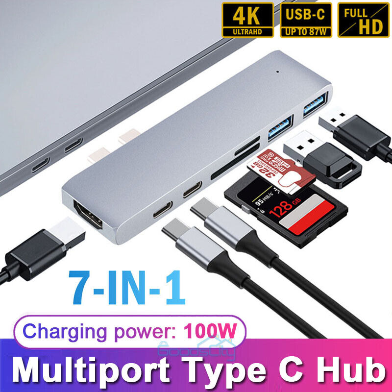 7-Port USB-C Hub with HDMI for Macbooks