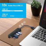 4-Port USB-C 3.0 Hub for Laptops