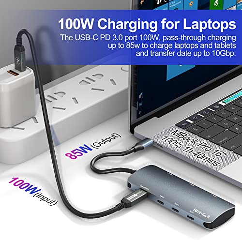 7-Port USB-C Hub with 10Gbps Data Transfer