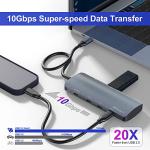 7-Port USB-C Hub with 10Gbps Data Transfer