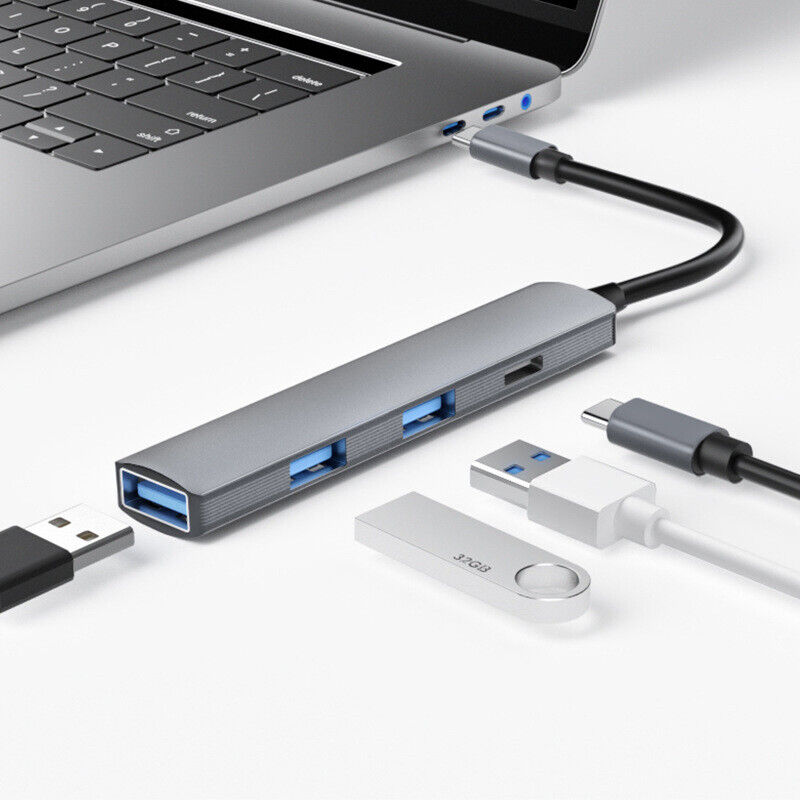 4-Port USB C Hub for PC or Macbook