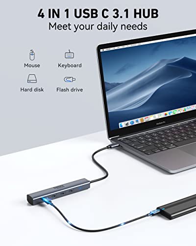 4-Port USB-C Hub for Multiple Devices