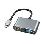 ABLEWE 2-in-1 USB-C to HDMI VGA Adapter
