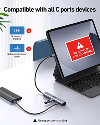 4-Port USB-C Hub for Multiple Devices