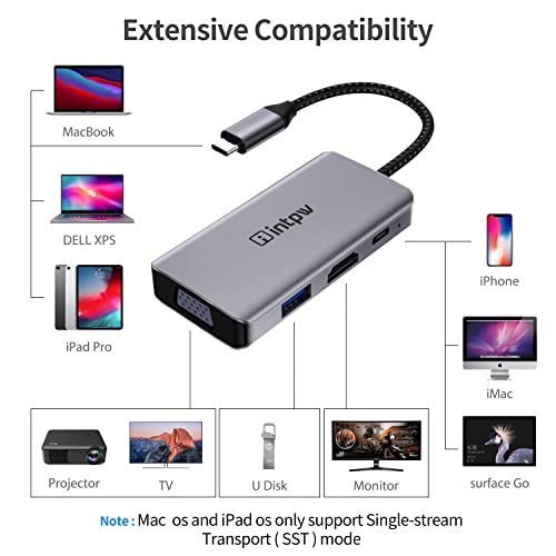 USB C to VGA & HDMI Multiport Adapter