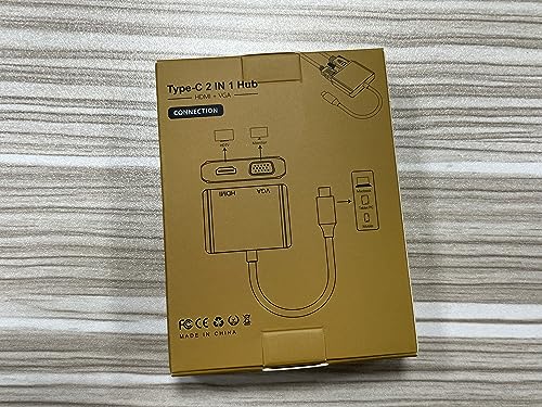ABLEWE 2-in-1 USB-C to HDMI VGA Adapter