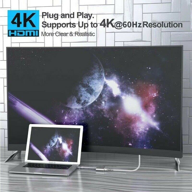 USB C to HDMI VGA Adapter 4K 1080P