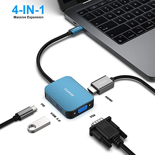USB-C Hub with HDMI, VGA, and USB Ports