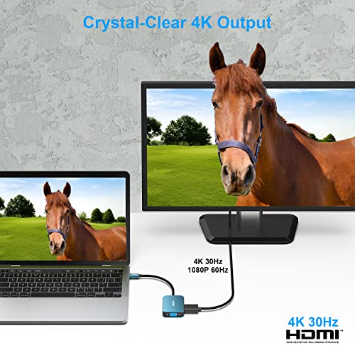 USB-C Hub with HDMI, VGA, and USB Ports