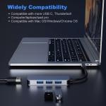 4-Port USB-C to USB Hub - Aluminum Design