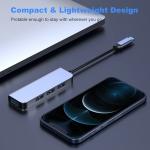 4-Port USB-C to USB Hub - Aluminum Design