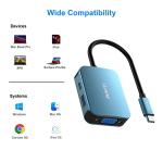 USB-C Hub with HDMI, VGA, and USB Ports