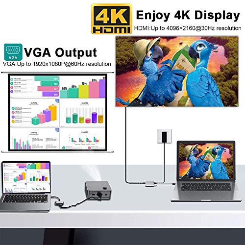USB-C to HDMI & VGA Multiport Adapter 4K