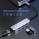 4-Port USB-C to USB Hub - Aluminum Design