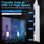 4-Port USB C Hub Adapter for Laptops and Devices