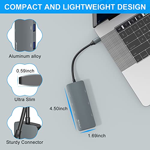 7-Port USB-C Hub Adapter for Fast Data Transfer