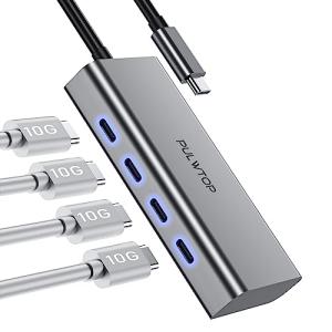 PULWTOP 4-in-1 USB-C Hub Adapter