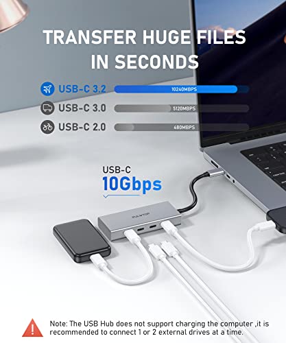PULWTOP 4-in-1 USB-C Hub Adapter