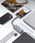 PULWTOP 4-in-1 USB-C Hub Adapter