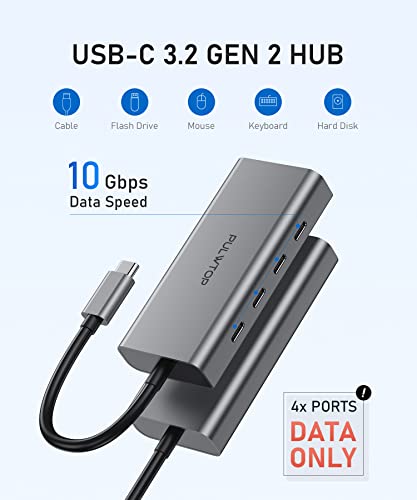 PULWTOP 4-in-1 USB-C Hub Adapter