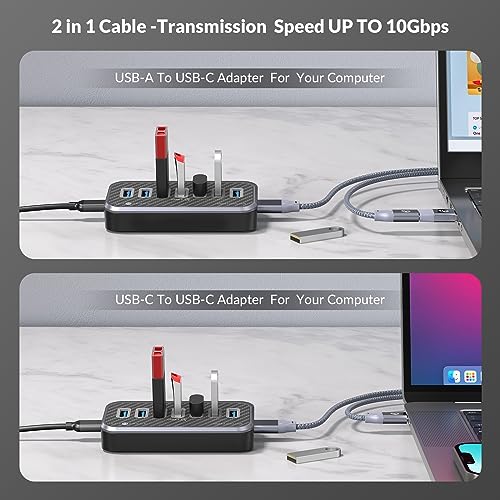 7-Port USB-C Hub with 19-Inch Cable