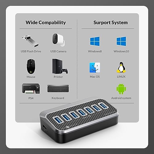 7-Port USB-C Hub with 19-Inch Cable