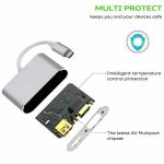 USB-C to VGA and HDMI 4K Adapter Hub