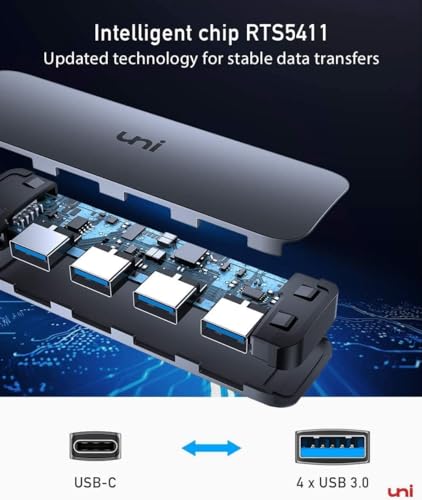 uni USB-C Hub with 4-Port USB 3.0